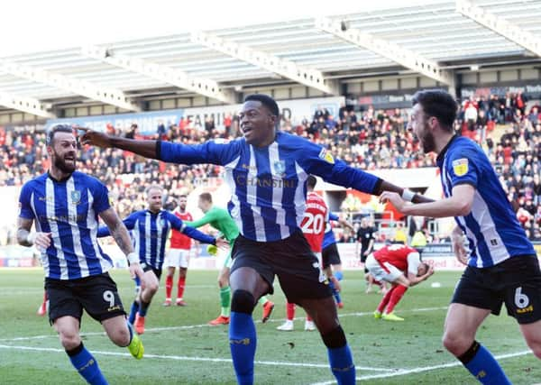 Late equaliser from Owls sub Dominic Iorfa.....Pic Steve Ellis