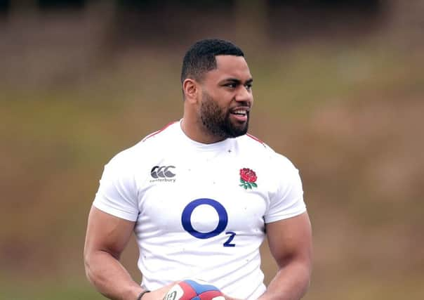 IMPACT: Joe Cokanasiga during a training session. Picture: Adam Davy/PA