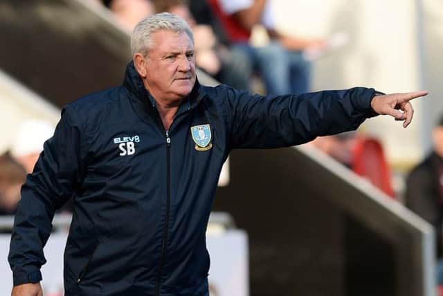 Sheffield Wednesday manager Steve Bruce issues instructions during the draw with Rotherham United (Picture: Steve Ellis).