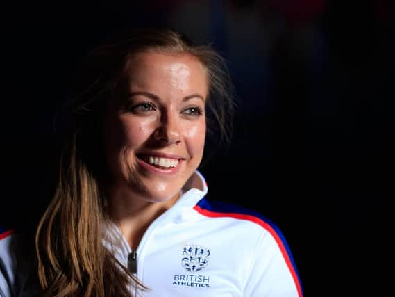 Great Britain's Hannah Cockroft during the British Athletics Para team launch for the World Para Athletics Championships at the London Stadium.