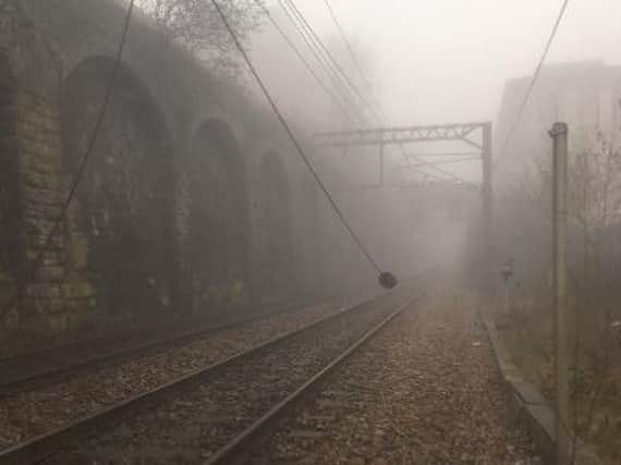 The damaged power cable in Armley Junction