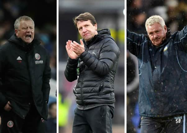 LEADING LIGHTS: Chris Wilder, Daniel Stendel, Steve Bruce.