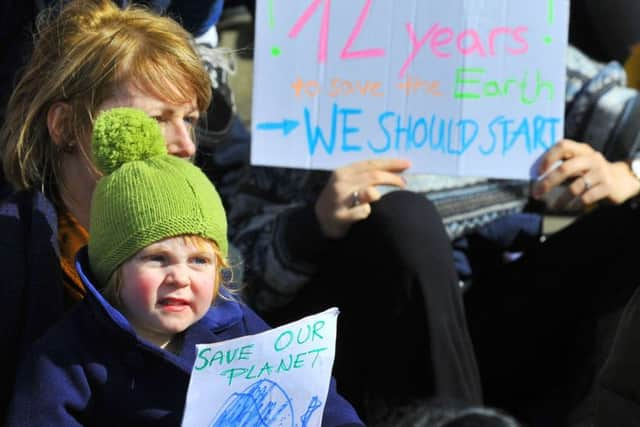 Hundreds of children and young people attended the march in Leeds. Picture: Gary Longbottom