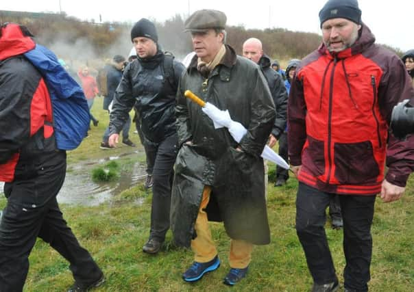 Nigel Farage's Brexit march from Sunderland to London has clashed with the National Trust.