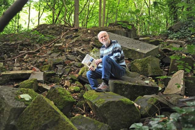 Saltaire History Society member Les Brook at the site where the conservatory once stood