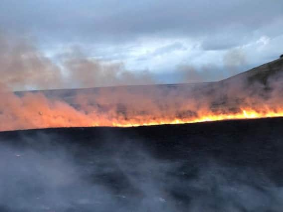 Smoke from the fire could be seen for miles around.