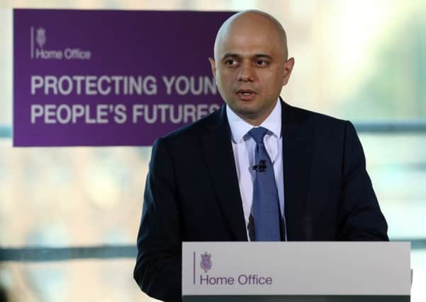 Home Secretary Sajid Javid.