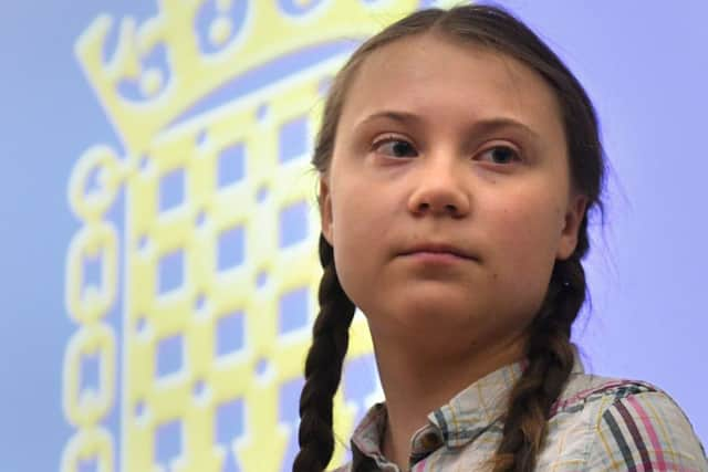 Swedish climate activist Greta Thunberg at the House of Commons in Westminster.