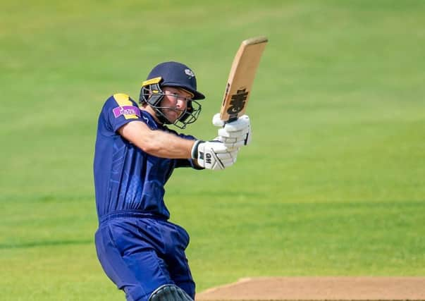 Adam Lyth top-scored for Yorkshire against Nottinghamshire with 63 from 54 balls but after passing fifty for a fourth occasion this season he was unable to translate it into a century (Picture: Allan McKenzie/SWpix.com).