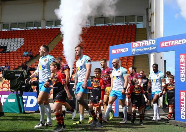 Batley Bulldogs v Dewsbury Rams at Bloomfield Road.