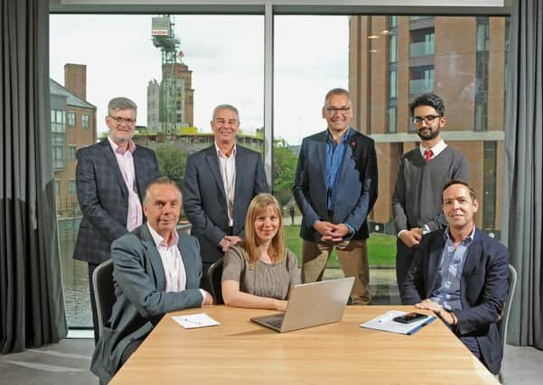 Judges: Back row, L-R, Gary Giles, UK sales manager at Agfa Graphics, Dale Wallis, managing director for membership at BPIF, Mike Roberts, managing director at PMG Print Management and chairman of IPIA, Ismail Mulla, The Yorkshire Post. Front row, L-R, Robert McClements, CDi President, Sophie Kirby, head of education and partnerships at the Printing Charity and Neil Lovell, chief executive of the Printing Charity. Picture: Tony Johnson.