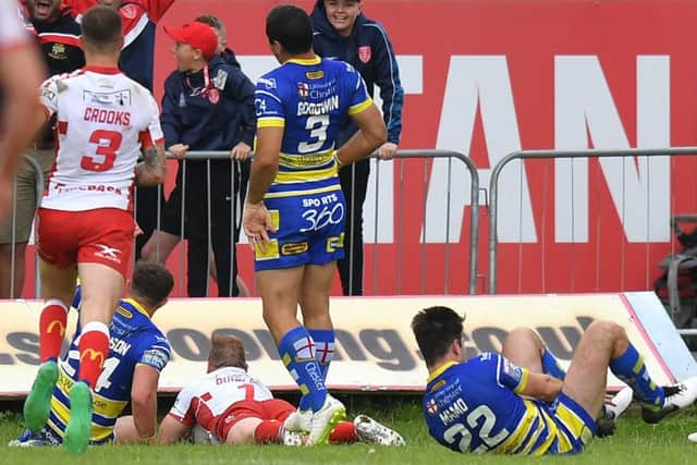 Hull KR's Adam Quinlan scores his team's winning try during the Betfred Super League match at Craven Park, Hull. (Picture: Dave Howarth/PA Wire)