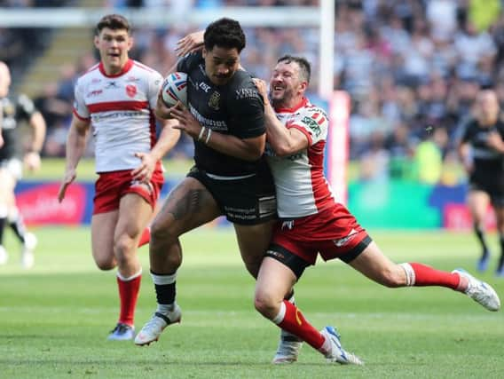 Hull's Bureta Faraimo in action against Hull KR. (SWPix)