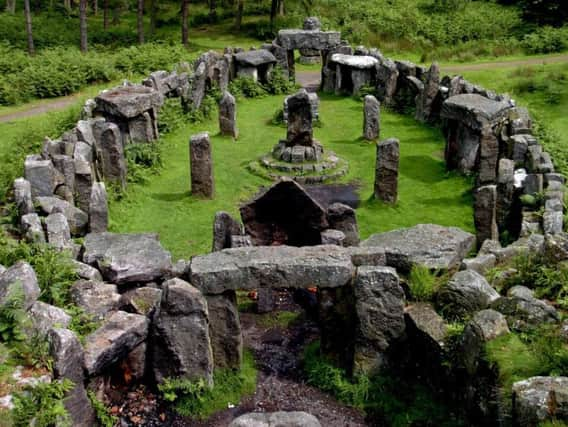 The Druid's Temple near Masham - there is public right of way to the site above Pot Beck