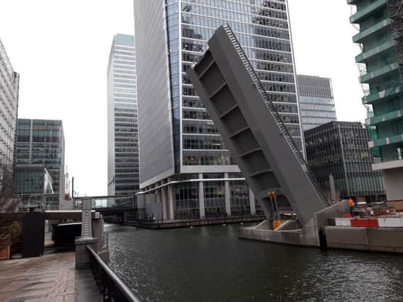 The Montgomery Bridge at Canary Wharf