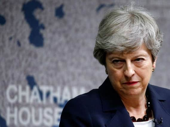 Prime Minister Theresa May delivers a speech in central London