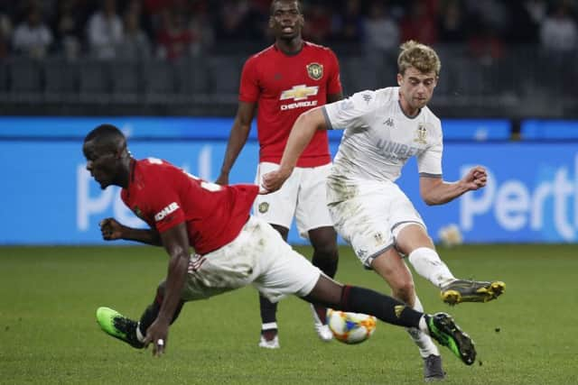 Leeds United's Patrick Bamford gets in a shot on goal. Picture: Theron Kirkman/Sportimage