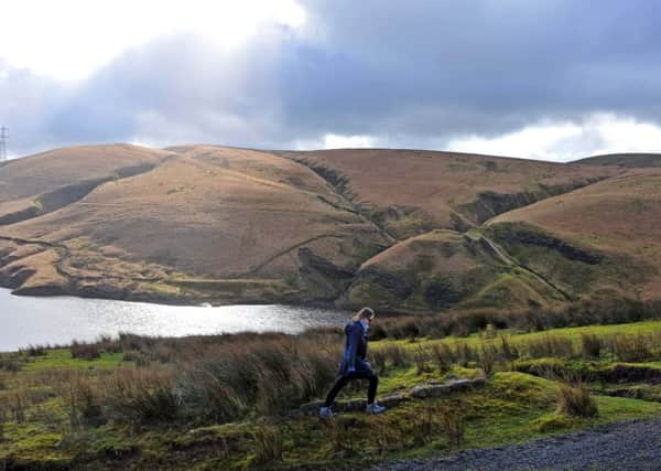 Gorpley reservoir above the Calder Valley is playing a key role in flood prevention.