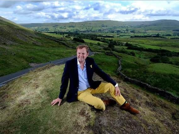 Gary Verity, pictured in 2014 at Buttertubs Pass between Hawes and Swaledale, one of the landmarks of the Yorkshire Grand Depart of the Tour de France.