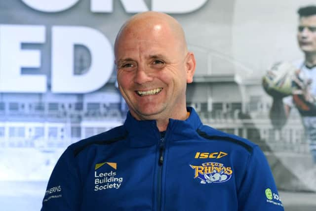 Leeds Rhinos' interim head coach Richard Agar at the very start of his tenure (Picture: Jonathan Gawthorpe)