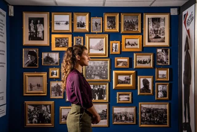 The Green Howards Museum, Richmond, North Yorkshire, has a new exhibition  called Hostile Environment which looks at a forgotten piece of history that took Yorkshire soldiers to the frozen north of Russia. Pictured Zoe Utley, Collections Manager looking over the exhibition.