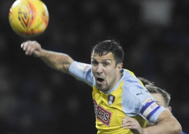 Rotherham United's Richard Wood: In action against former club Sheffield Wednesday.