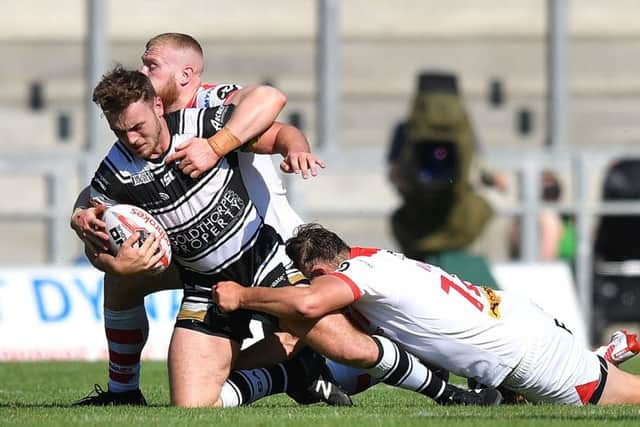 Hull FC's Jack Logan could get the nod from coach Lee Radford to tackle Huddersfield Giants on Friday. PIC: Dave Howarth/PA Wire