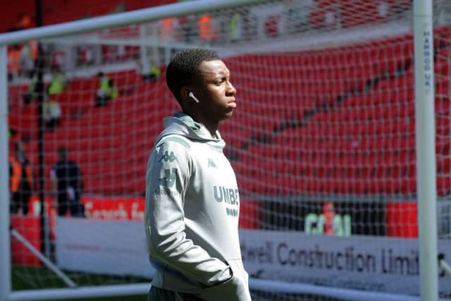 Eddie Nketiah waiting for his chance to start. (Picture: Simon Hulme)