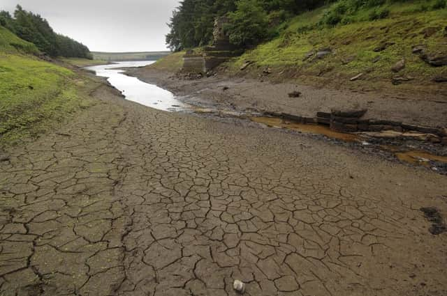 Low water levels at Thruscross Reservoir, Blubberhouses in 2010. There are warnings water shortages could become more commonplace in Yorkshire. 
Picture: Bruce Rollinson