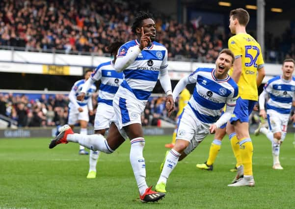 Aramide Oteh of Queens Park Rangers celebrates scoring against Leeds last season. Picture: Justin Setterfield/Getty Images)