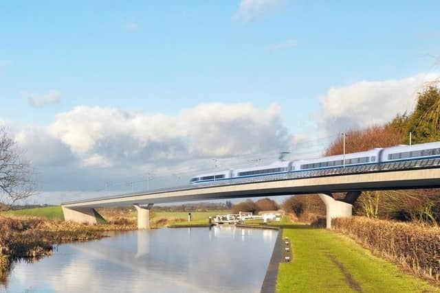 An artist's impression of HS2.