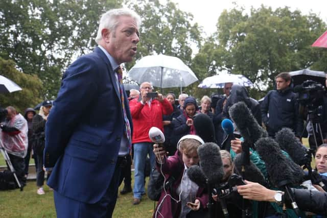 Speaker John Bercow confirming that Parliament will resume at 11.30am on September 25.