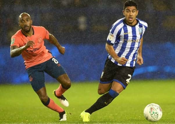 Sheffield Wednesday's Massimo Luongo gets away from Everton's Fabian Delph (Picture: Steve Ellis)