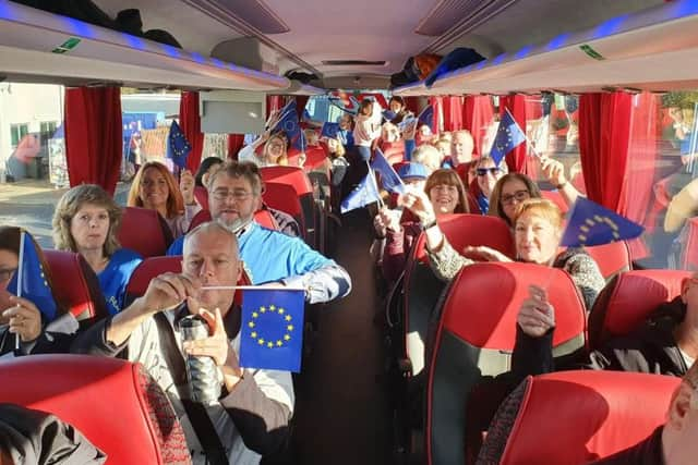 Yorkshire protesters at the People's Vote march. Photo: Yorkshire for Europe