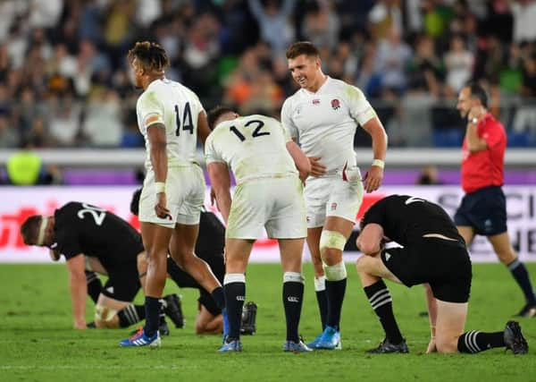 The final whistle blows and England win 19-7.