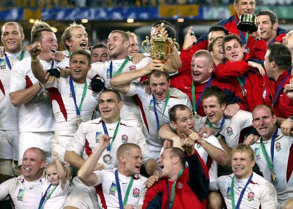 Champions: England celebrate winning the World Cup in 2003.