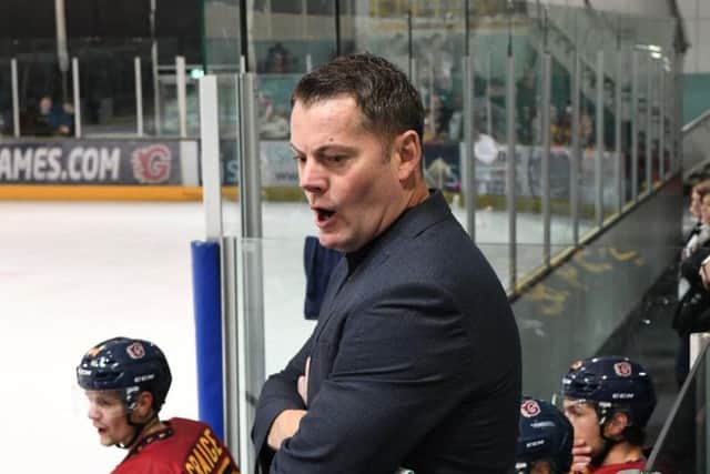 Guildford Flames' head coach Paul Dixon. Picture courtesy of John Uwins/EIHL.