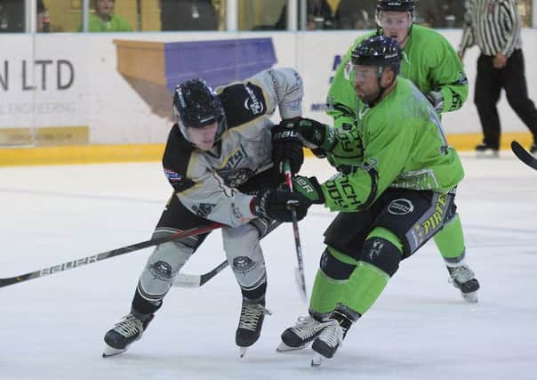 DOGFIGHT: Hull Pirates player-coach Jason Hewitt, right, expects Leeds Chiefs to prove dogged opponents tonight. Picture: Tony Sargent.