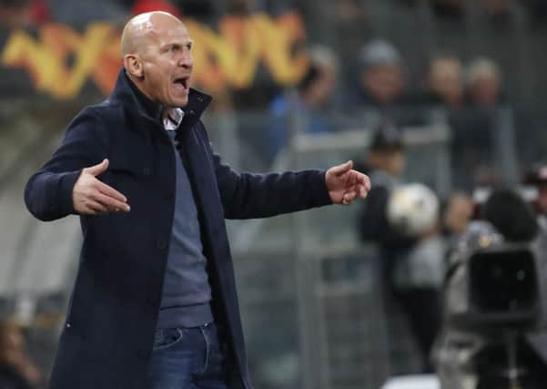 Animated: New Barnsley manager Gerhard Struber is active and loud in a managers technical area. (Picture: OZAN KOSE/AFP via Getty Images)