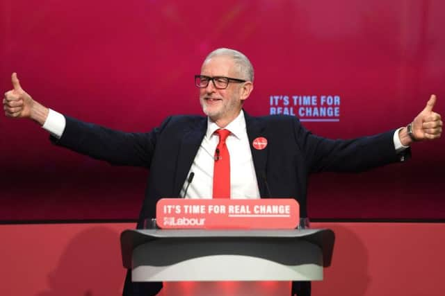 Jeremy Corbyn in Birmingham. Pic: PA