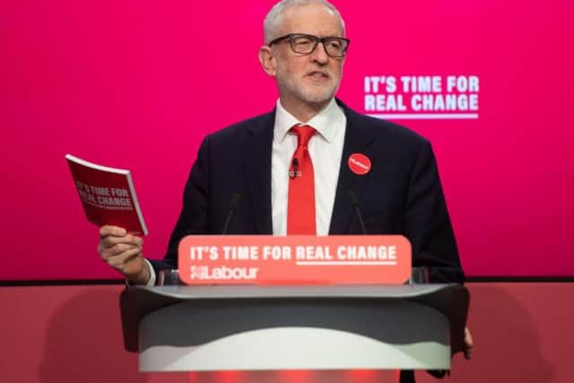 Labour Party leader Jeremy Corbyn during the launch of his party's manifesto in Birmingham Picture: Joe Giddens/PA Wire