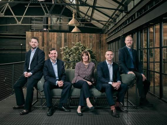 Henry Boot's executive board: L-R is Wayne Wearing, Hamer Boot, Vivienne Clements, Ed Hutchinson and Adam Brady