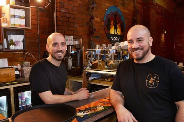 V or V Restaurant,Wharncliffe Works,Green Lane,Kelham Island,Sheffield.Pictured owners Matt and Nick Burgess(left)  Pic Steve Ellis