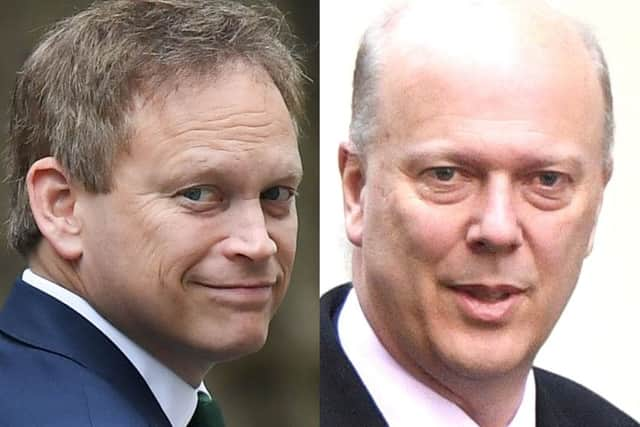 Transport Secretary Grant Shapps and his predecessor Chris Grayling.