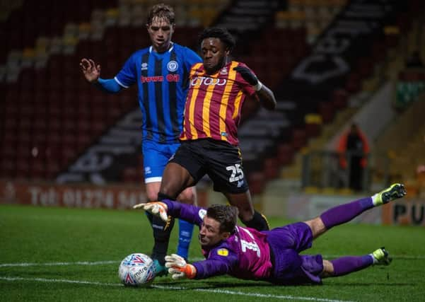 Aramide Oteh of 
Bradford City (
Picture: Bruce Rollinson)