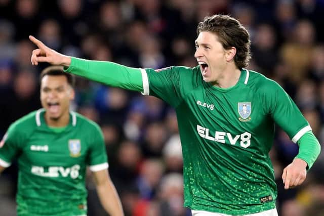 Sheffield Wednesday's Adam Reach celebrates scoring his side's goal.