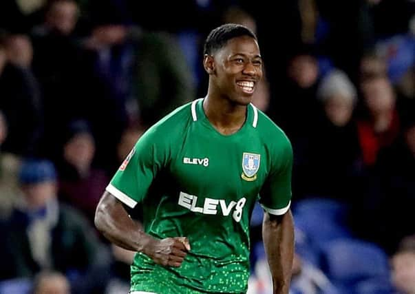 New star - Sheffield Wednesday's Osaze Urhoghide celebrates after the final whistle during the FA Cup third round match at the AMEX Stadium (Pictures: PA)