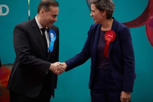 Imran Ahmad-Khan and Mary Creagh on election night. Photo: JPI Media