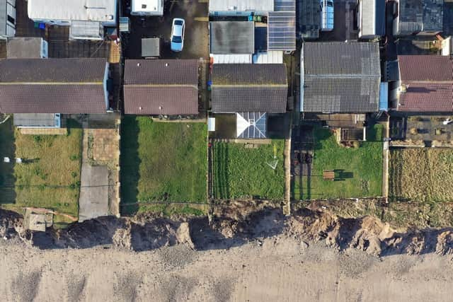 Homes in Skipsea are getting perilously close to the edge Picture Owen Humphreys/PA Wire