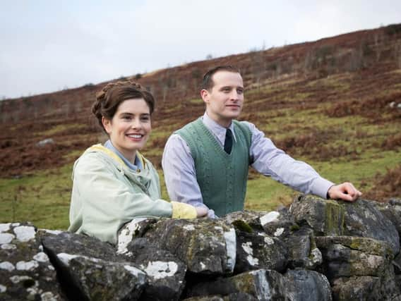 Helen Alderson (played by Rachel Shenton) and James Herriott (played by Nicholas Ralph). Picture: Ed Miller for Playground Entertainment UK.